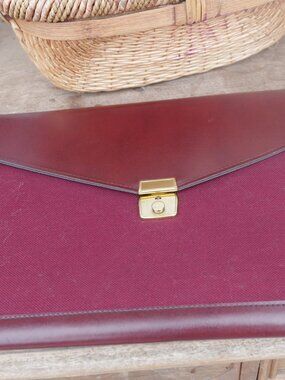 This Is A Vintage Bell Helicopter Textron Leather Porfollio Briefcase Holder